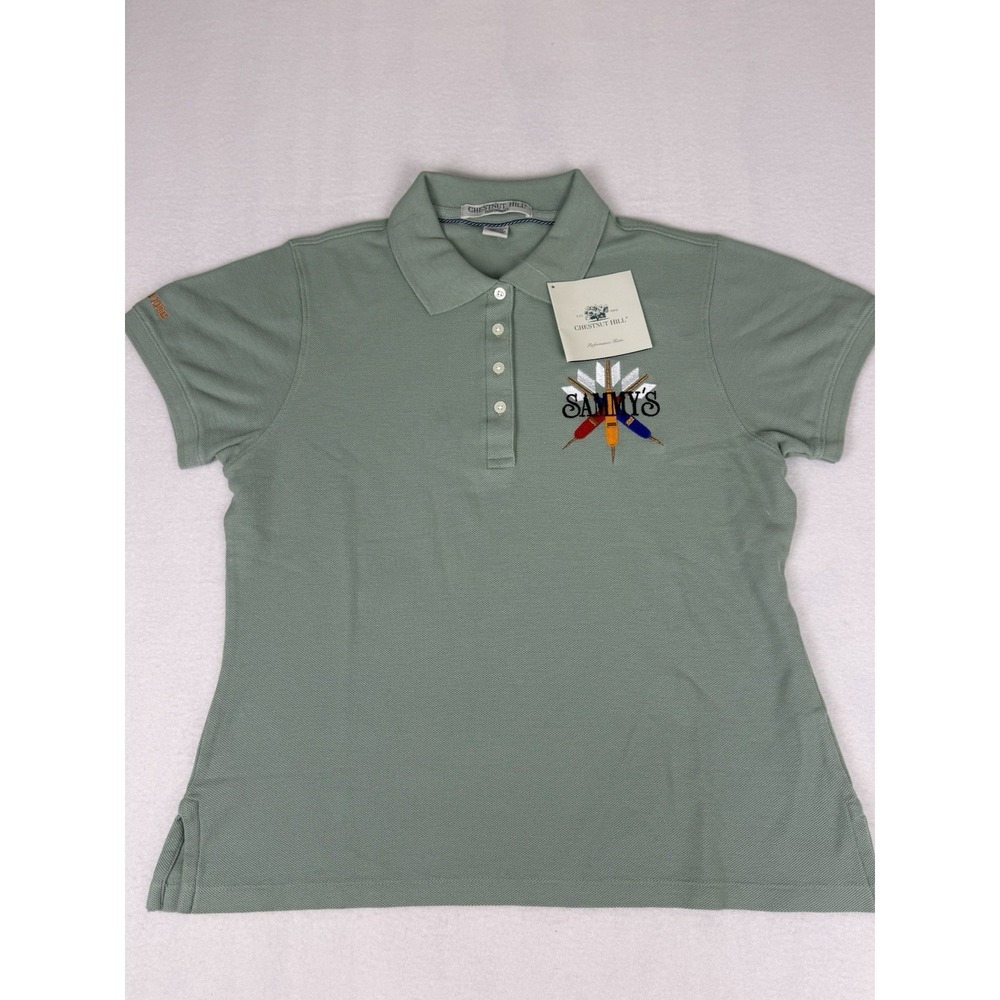 Chestnut Hill‎ Polo Shirt Men's S Green Performance 4 Button NWT